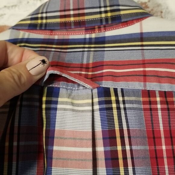 IZOD Plaid Long Sleev Button Down Lrg - Picture 8 of 11
